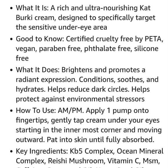 Kim Burki Nutrient-C Eye Cream BNIB Full Size - Picture 5 of 5